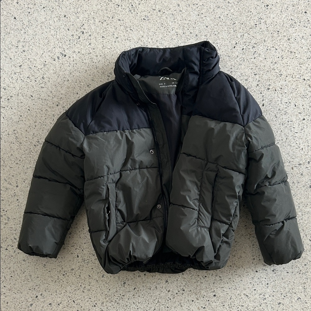 Zara Kids Two-Tone Puffer Jacket
